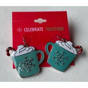 Kohl's Celebrate Together Fashion Dangle Earrings Hot Chocolate Theme (NEW)